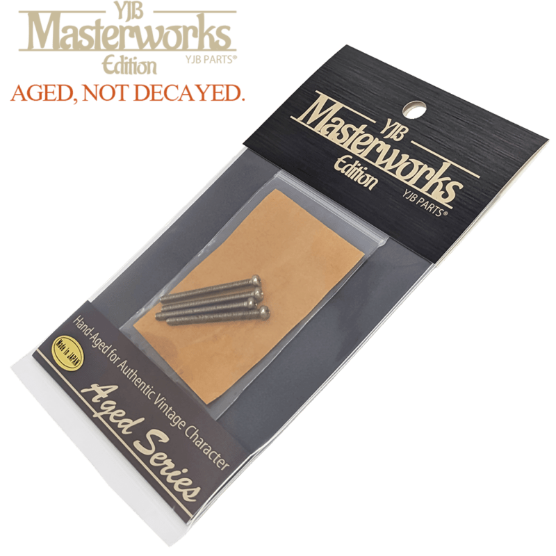 【YJB Masterworks Edition】 Aged Series ハムバッカー用ピックアップスクリュー インチサイズ #3-48UNC × 1-1/4