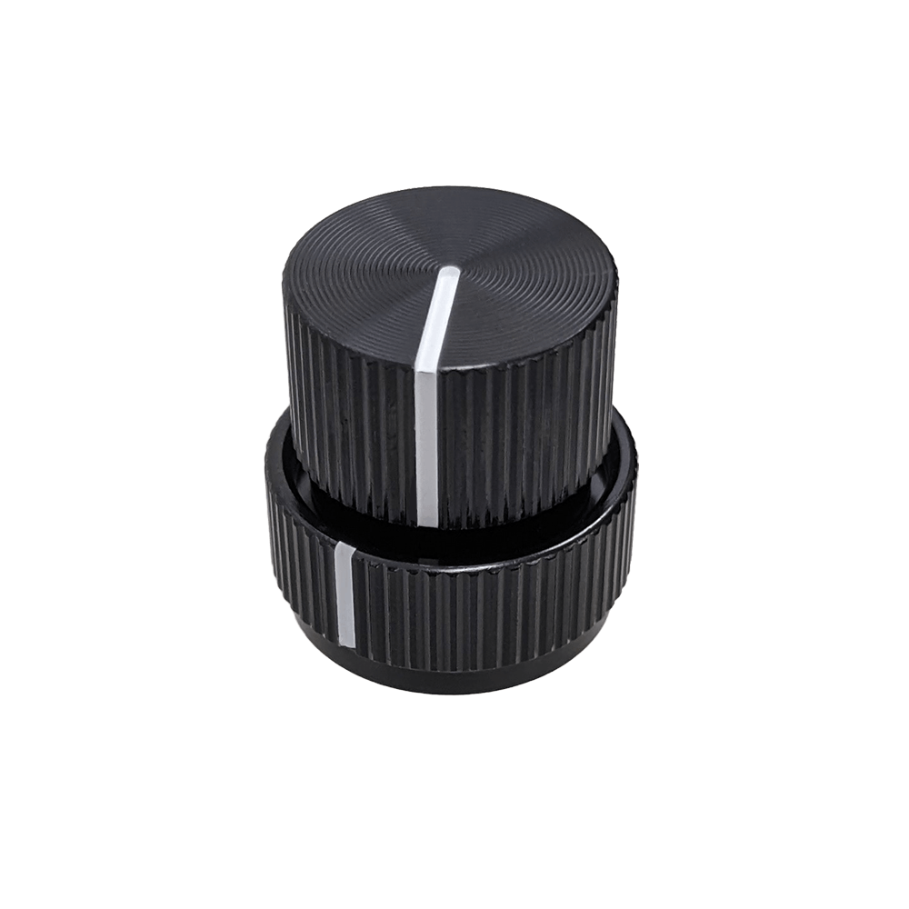 【YJB PARTS】 Concentric Stacked Black aluminum knob 2連アルミノブ 【メール便対応】