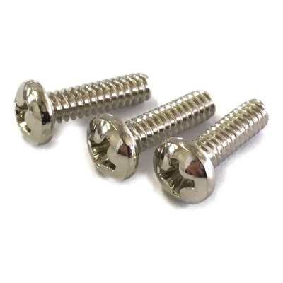 【YJB PARTS】 シングルピックアップネジ ショート インチ ニッケル 3P 【メール便対応】