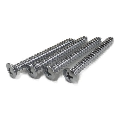 【YJB PARTS】 ネックジョイント用ビス 4.5×45mm クローム 4本入り 【国産品】 【メール便対応】