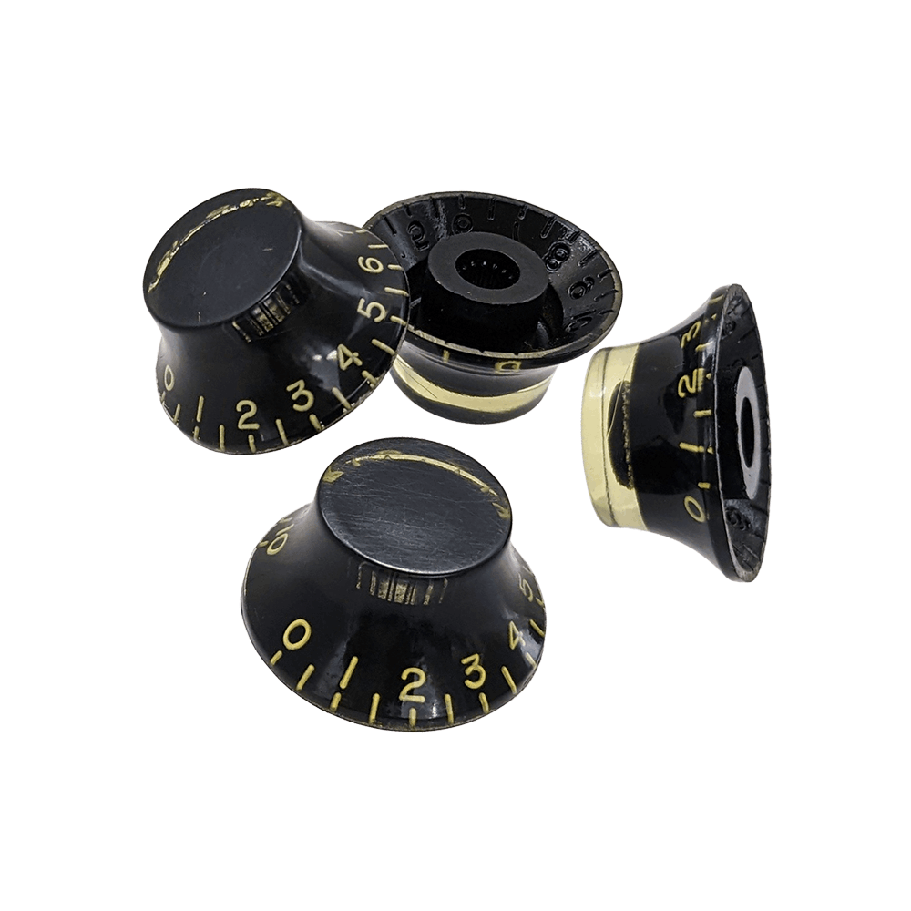 YJB PARTS ハットノブ レリックブラック ミリ 4pcs/set 【メール便対応】