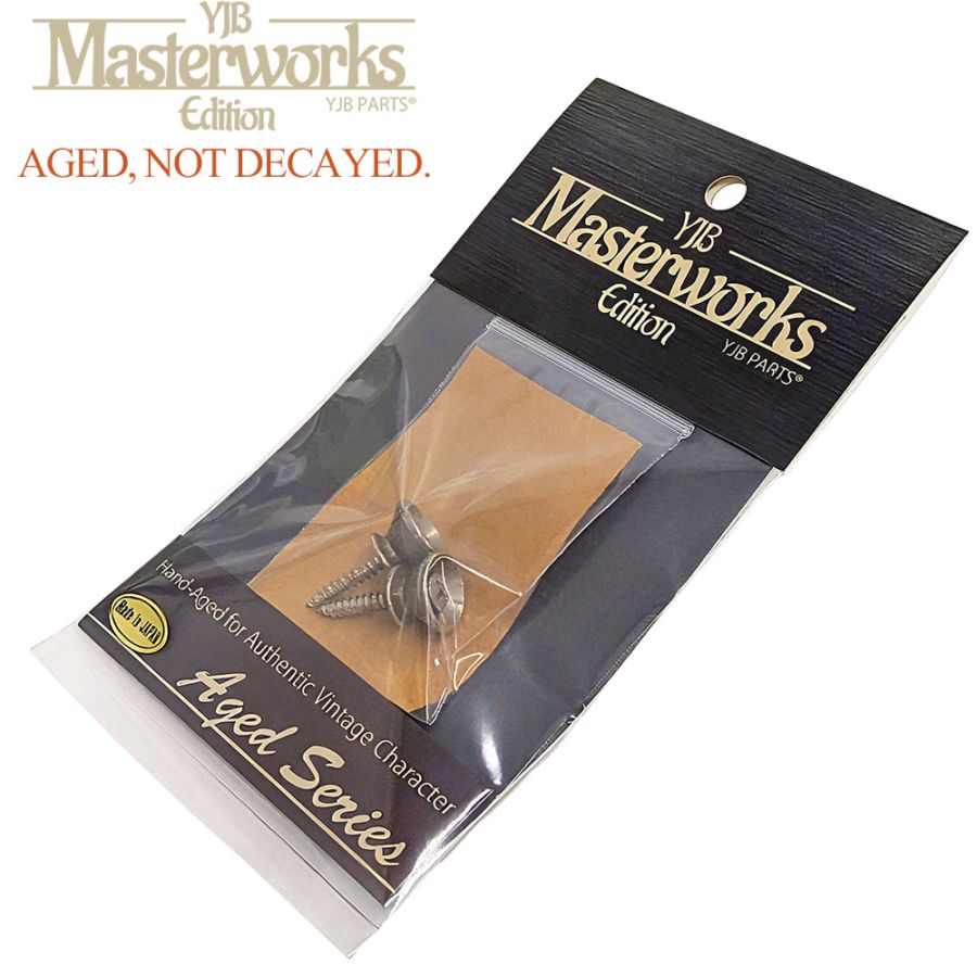 YJB Masterworks Edition Aged Series Fタイプ ストラップピン エンドピンセット Aged Nickel 日本製【メール便対応】