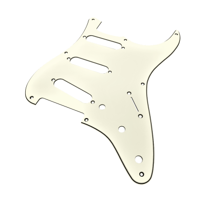 【YJB PARTS】 ST 50's ストラト用ピックガード エイジドホワイト3P インチ 【メール便送料無料】