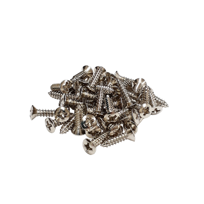 【YJB PARTS】 ピックガード用ビス ミリサイズ 50本パック 国産品 (ニッケル) 【メール便対応】