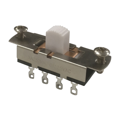 YJB PARTS スライドスイッチ(白ノブ) ON-OFF-ON 【メール便対応】