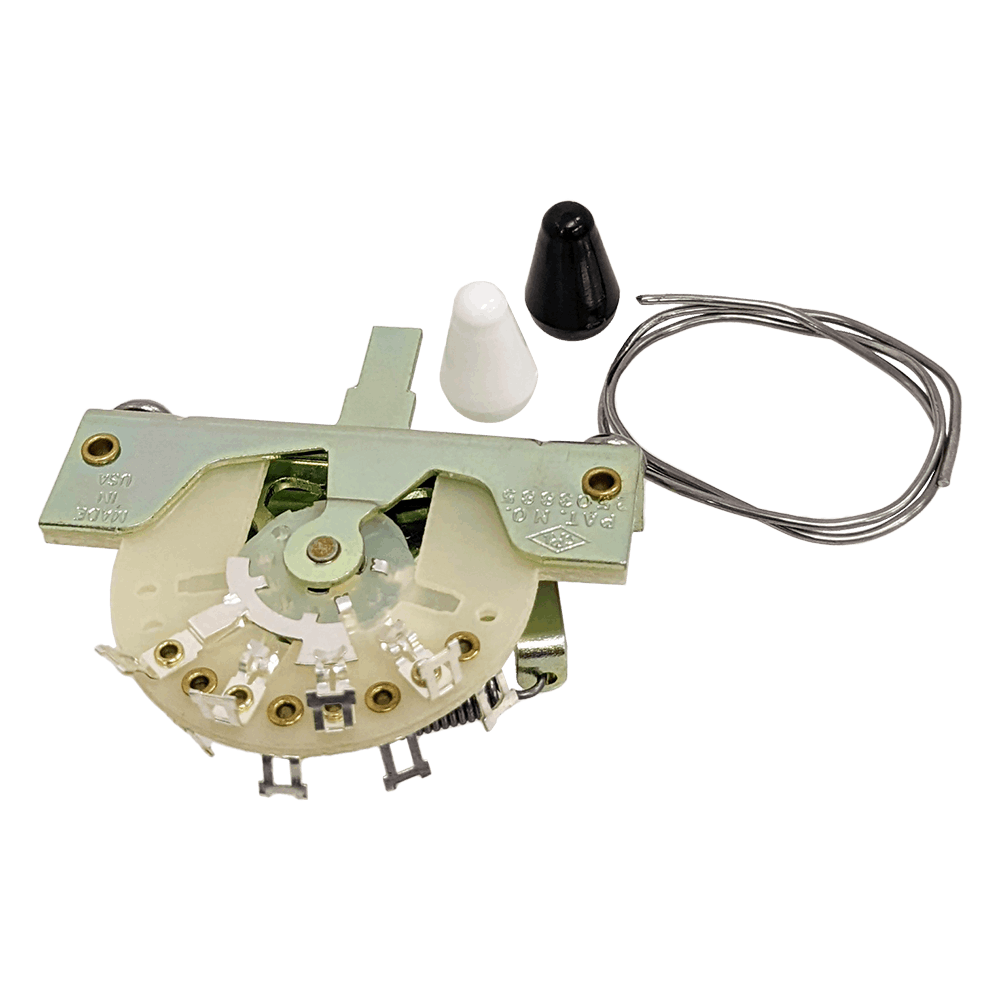 【大定番5wayスイッチ】 CRL 5way switch ノブ2個+ハンダ付き 【メール便対応】