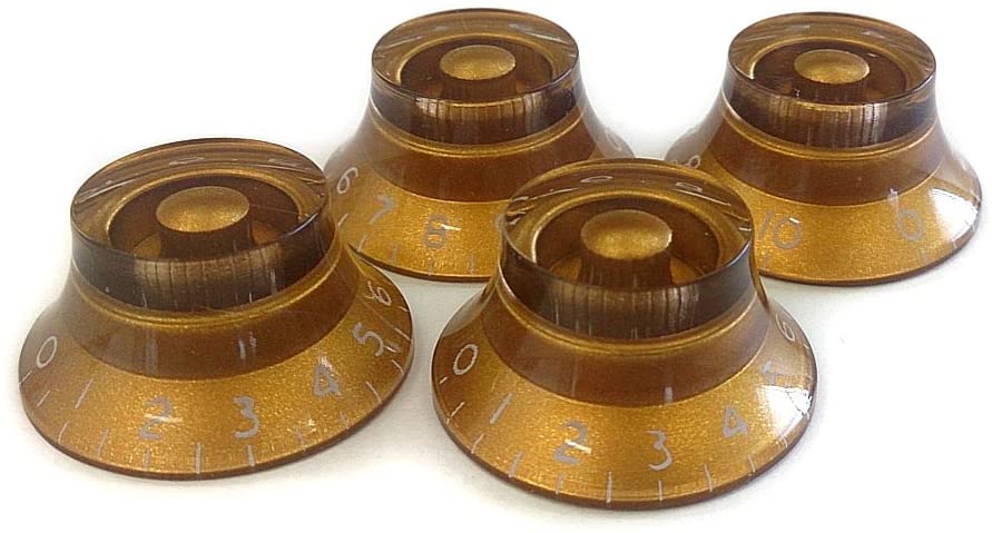 【YJB PARTS】 トップハットノブ ゴールド インチ 4個セット 【メール便対応】