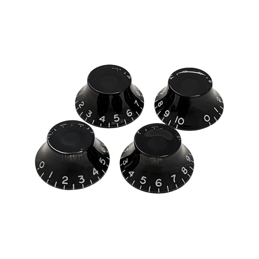 【YJB PARTS】 トップハットノブ ブラック ミリ 4個セット 【メール便対応】