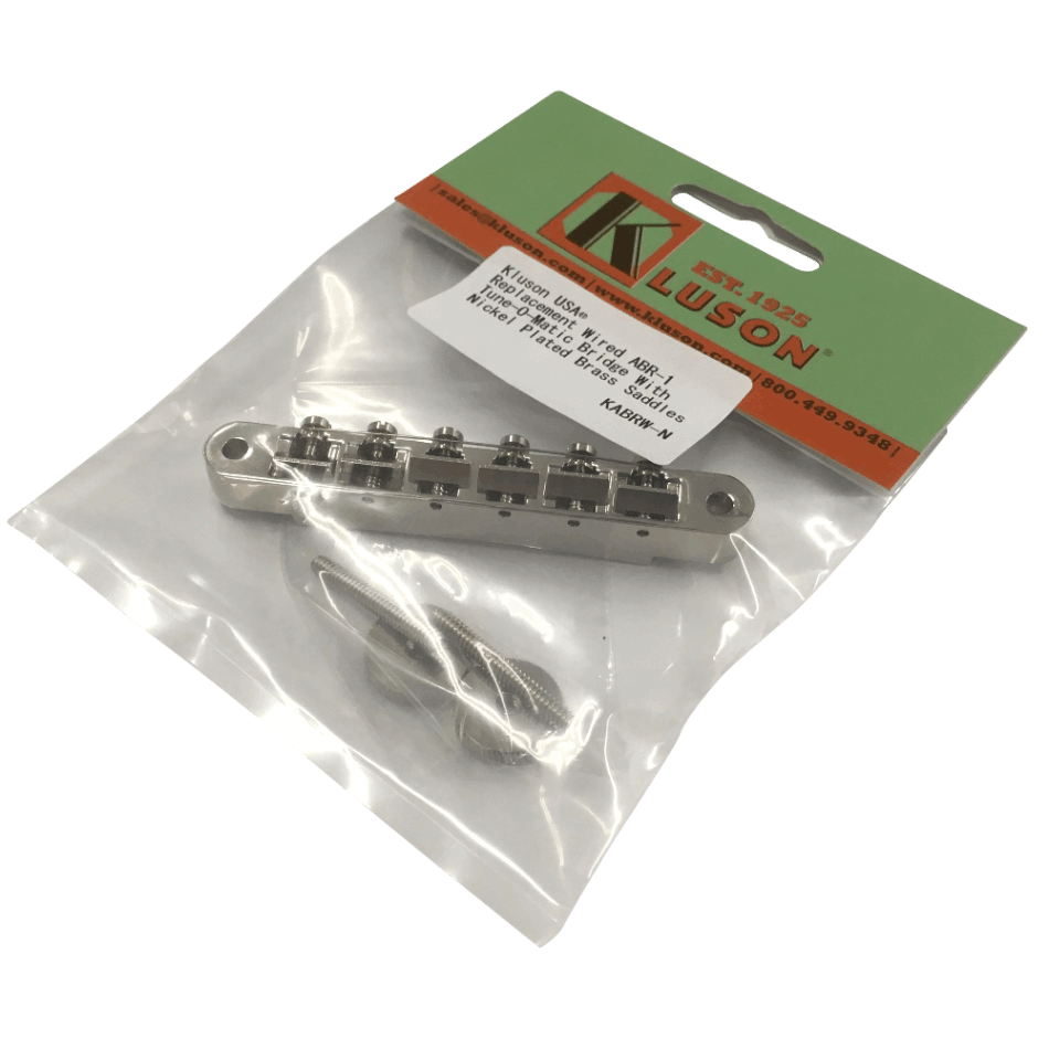 【クルーソン】 KLUSON Replacement Wired ABR-1 Tune-O-Matic Bridge With Brass Saddles 【宅配便A】