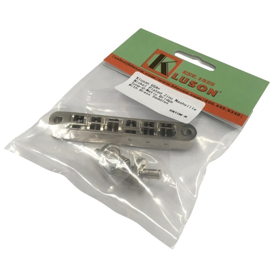 【クルーソン】 KLUSON Replacement Zinc Nashville Tune-O-Matic Bridge With Brass Saddles 【宅配便A】