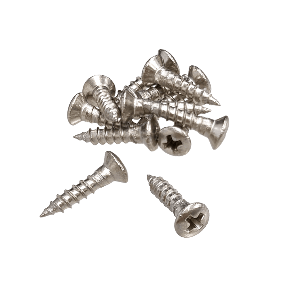 【YJB PARTS】 ピックガード・パネル用ビス Φ2.7mm ミリサイズ ニッケル15pcs 【メール便対応】