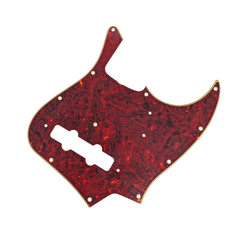 【YJB PARTS】 JB60's ジャズベース用ピックガード レリック赤べっ甲4P インチ 【宅配便A】