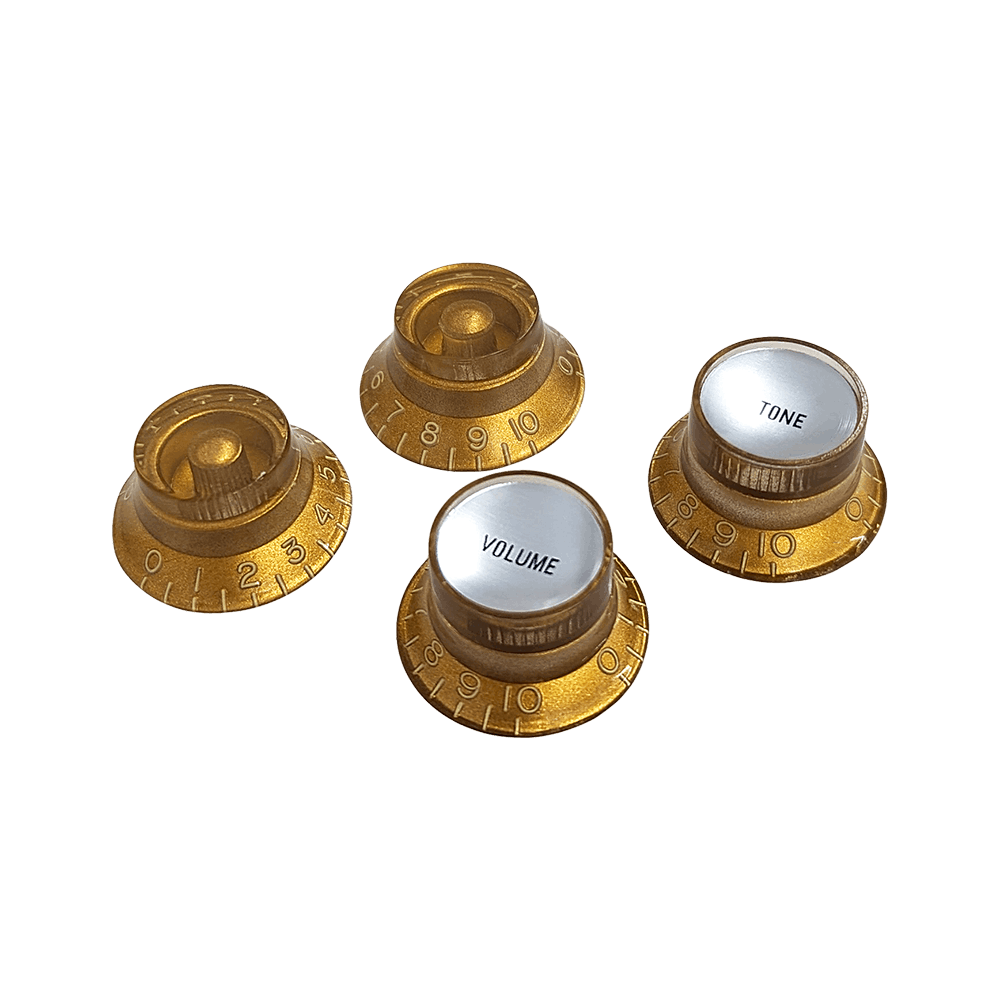 YJB PARTS コントロールノブ Greeny style Vintage Gold ミリ規格 4pcs/set【メール便対応】