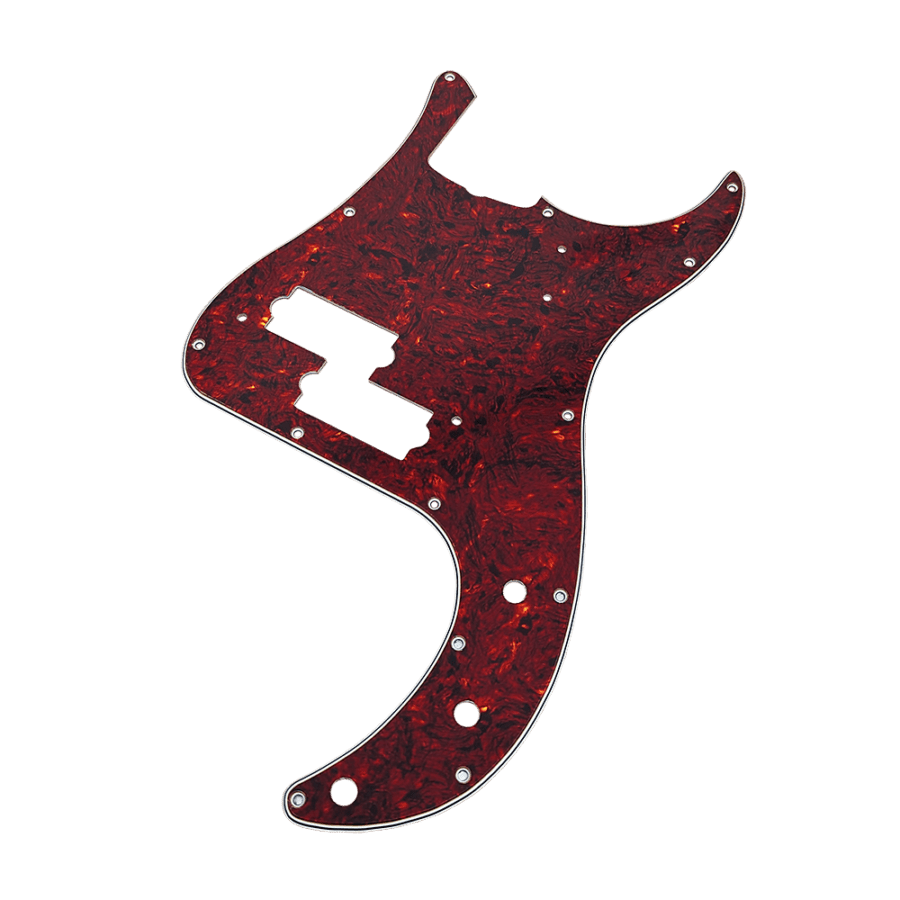 【YJB PARTS】 PB60's プレシジョンベース用ピックガード 赤べっ甲4P インチ 【宅配便A】
