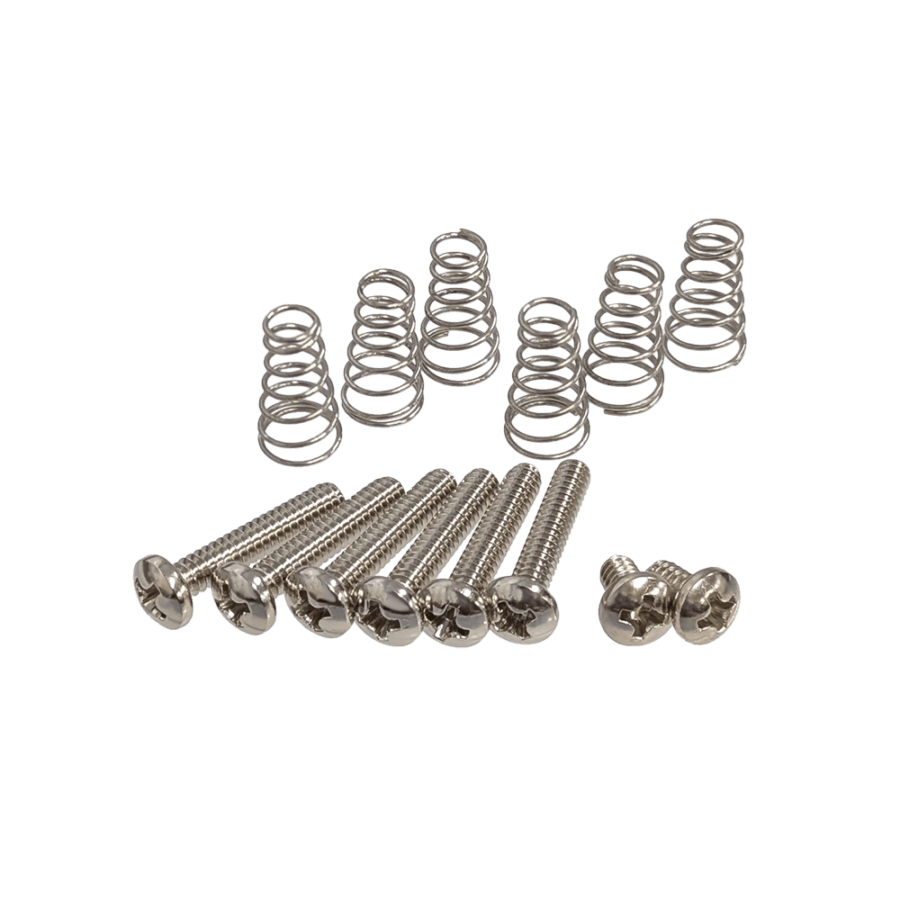 YJB PARTS ストラト用 ピックアップ＋レバースイッチ ネジセット USA製インチ規格 なべ頭 ニッケル スプリング付属【メール便送料無料】