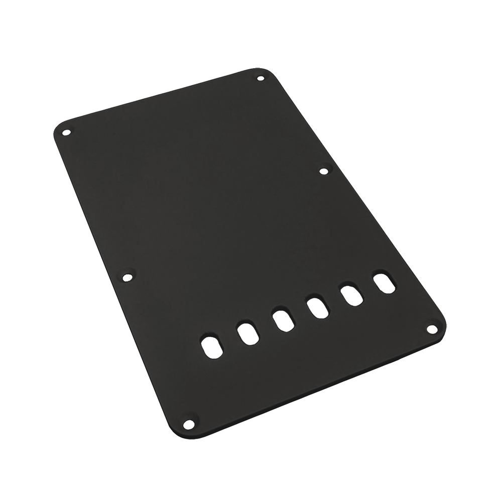 ストラト用アノダイズドピックガードBlackブラック黒/Lotustorks