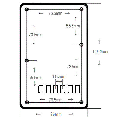 【YJB PARTS】 ストラト用バックプレート ビンテージタイプ レリックエイジドホワイト1P 【メール便送料無料】