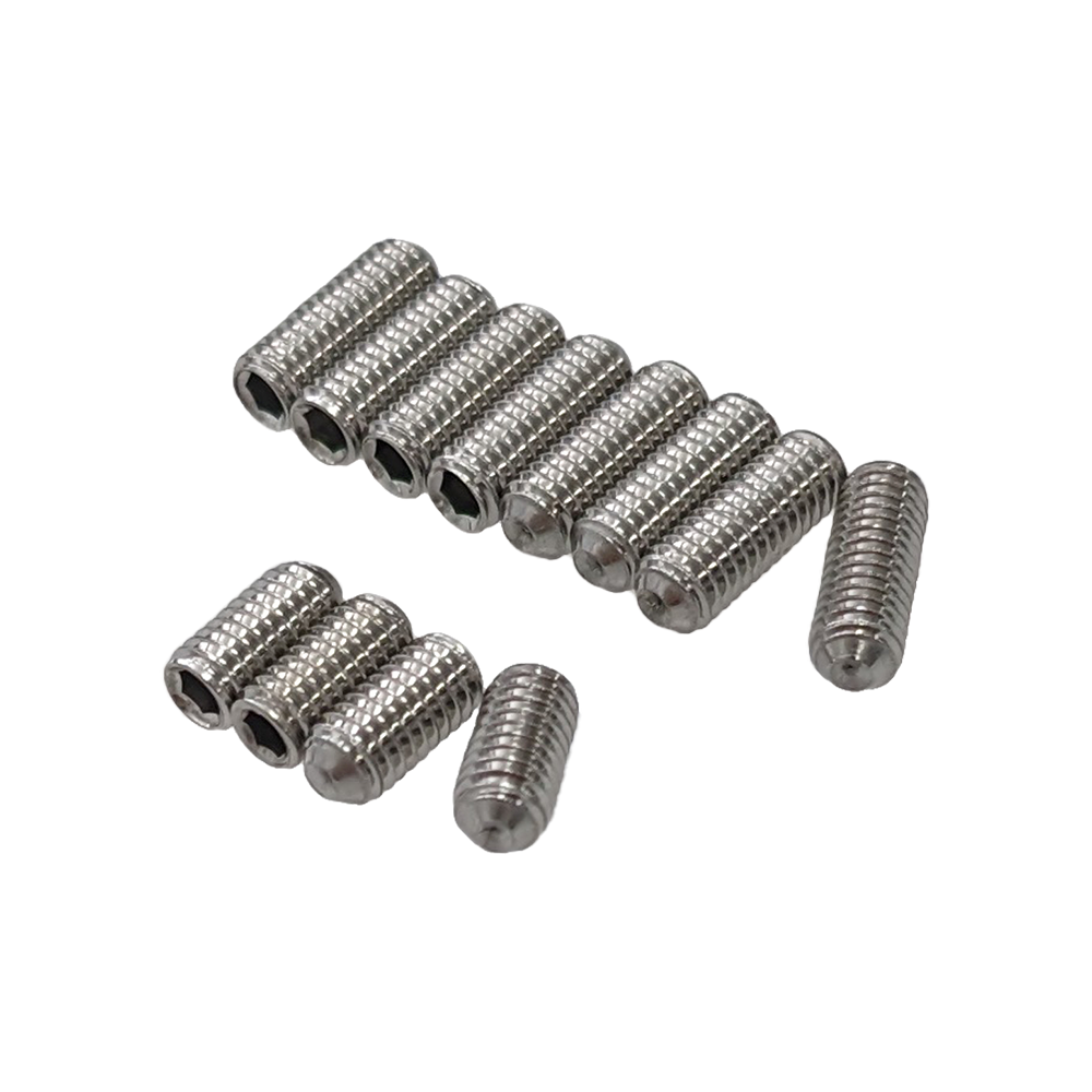 【YJB PARTS】 弦高調整イモネジ ステンレス ミリ規格 6mm(4P)+8mm(8P) 12本入り 【国産】 【メール便対応】