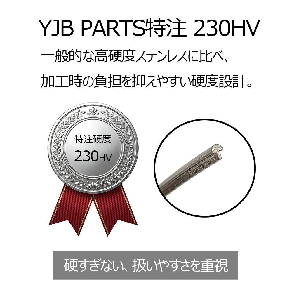 YJB PARTS ステンレスフレット ジャンボ 2.83mm×1.3mm 350mm 20本入り 三晃製 特注230HV【宅配便A】