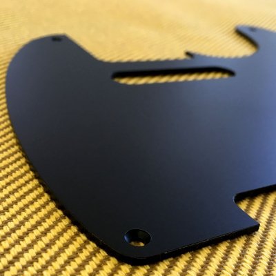 【YJB PARTS】 TL50's テレキャスター用ピックガード マットブラック(ツヤなし黒)1P インチ 【メール便送料無料】