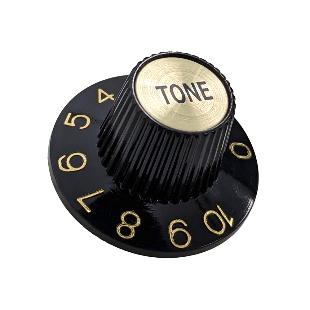 【YJB PARTS】 ソンブレロノブ ゴールドトップ インチ ブラック/TONE 【メール便対応】