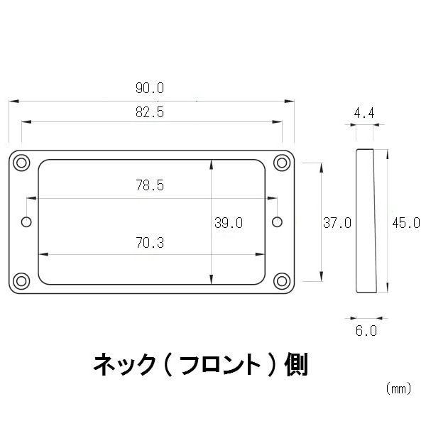 【日本製】 YJB PARTS エスカッション アイボリー フラットボトム (ビス付き) 【メール便送料無料】