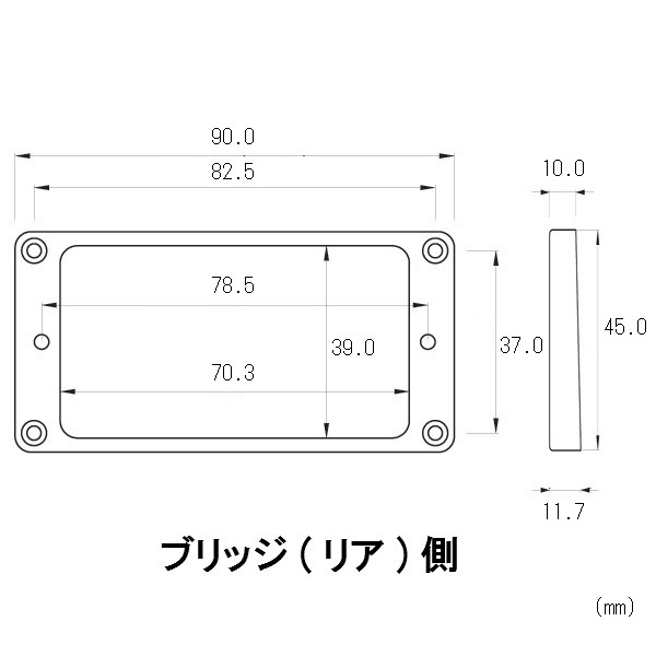 【日本製】 YJB PARTS エスカッション アイボリー フラットボトム (ビス付き) 【メール便送料無料】
