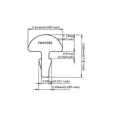 Jescar Frets #47095(2.41×1.19) ステンレス/Stainless 24pcs set