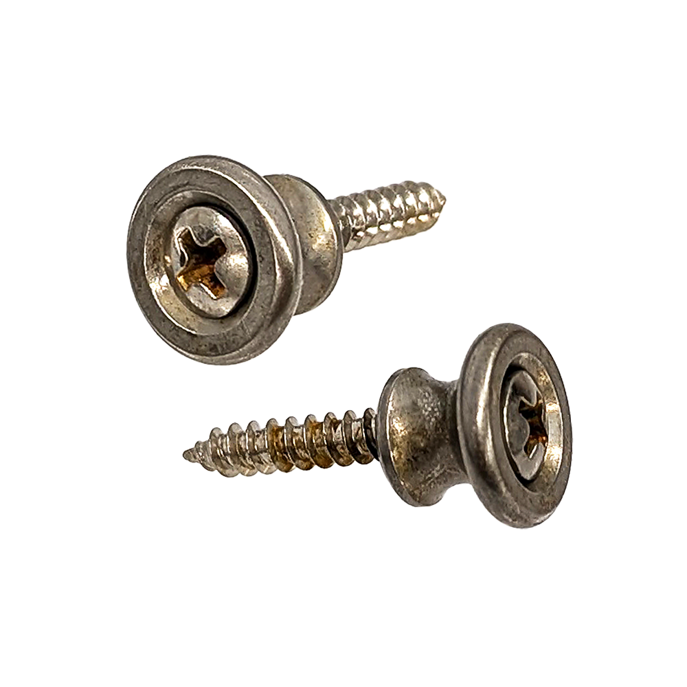 【YJB PARTS】 Gタイプエンドピンペア レリックニッケル/Relic Nickel 【メール便対応】