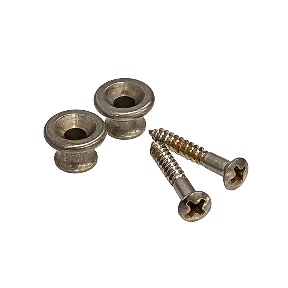 【YJB PARTS】 Gタイプエンドピンペア レリックニッケル/Relic Nickel 【メール便対応】