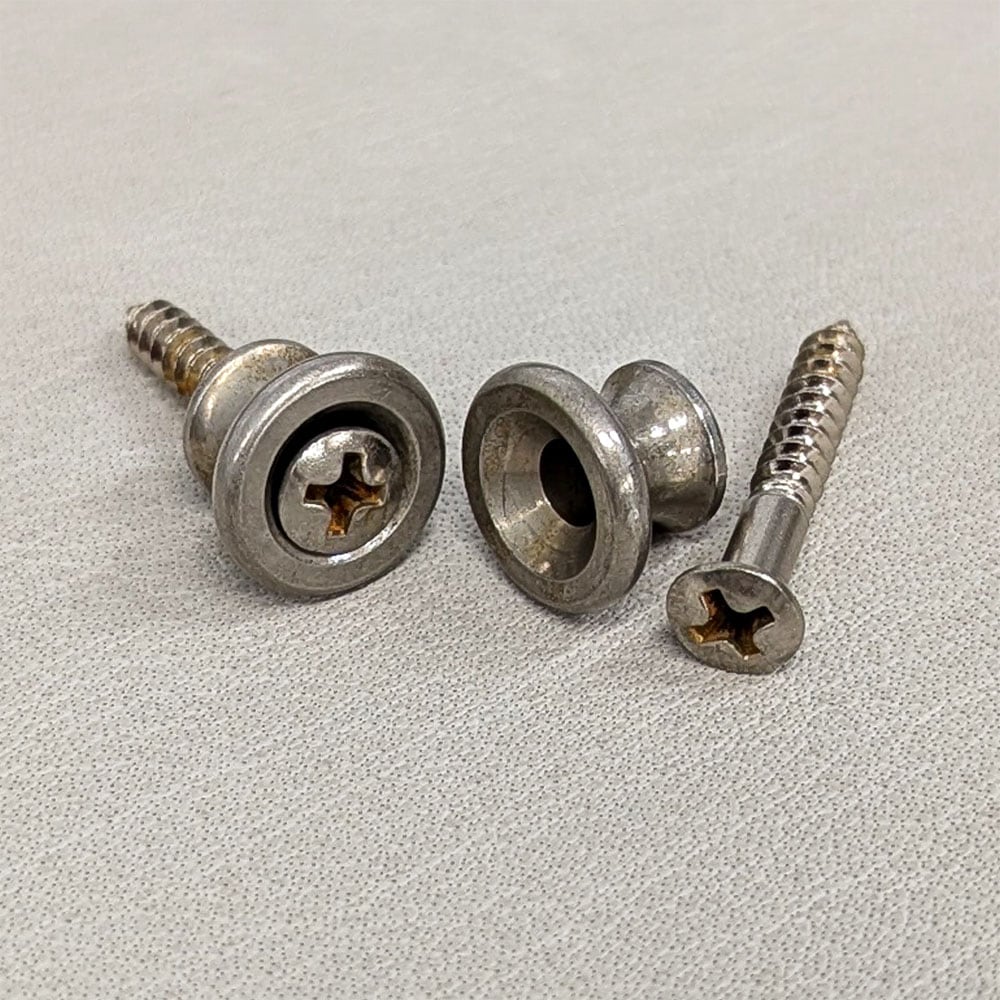 【YJB PARTS】 Gタイプエンドピンペア レリックニッケル/Relic Nickel 【メール便対応】