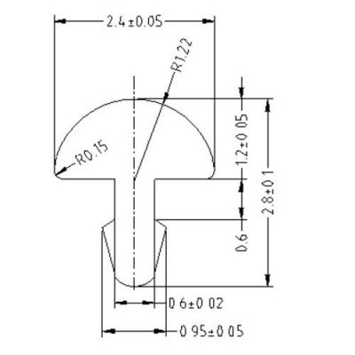 YJB PARTS 国産フレットワイヤー(NS18%) HV-200 2.4×1.2mm 24pcs/set 【メール便対応】