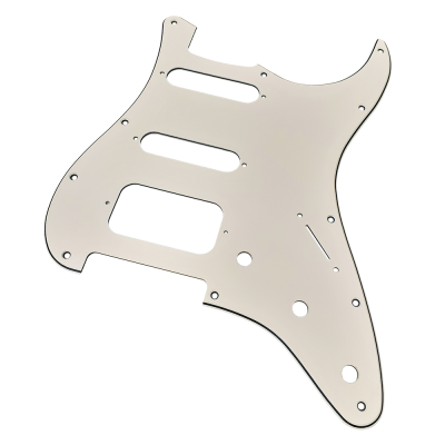 YJB PARTS】 Fat-ST(SSH) ストラト用ピックガード エイジドホワイト3P