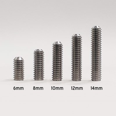 【YJB PARTS】 弦高調整イモネジ ステンレス ミリ規格 10mm 12本入り 【国産】 【メール便対応】