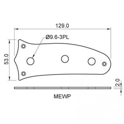 【CTSポット対応】 Montreux MG Inch control plate CR 【ムスタング用】【メール便対応】