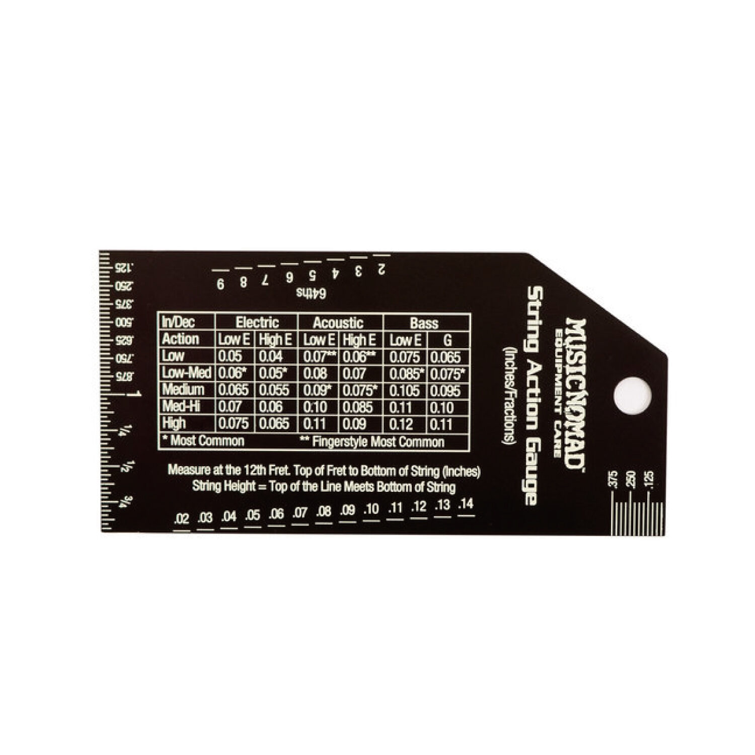 MUSIC NOMAD 弦高測定ゲージ MN602 【メール便対応】