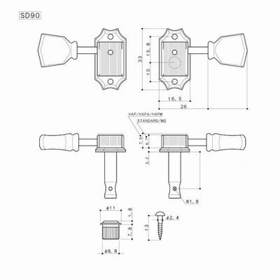 【取り寄せ】 GOTOH SD90-SL H.A.P.-M ニッケル/コスモブラック/ブラック/ゴールド 【宅配便A】