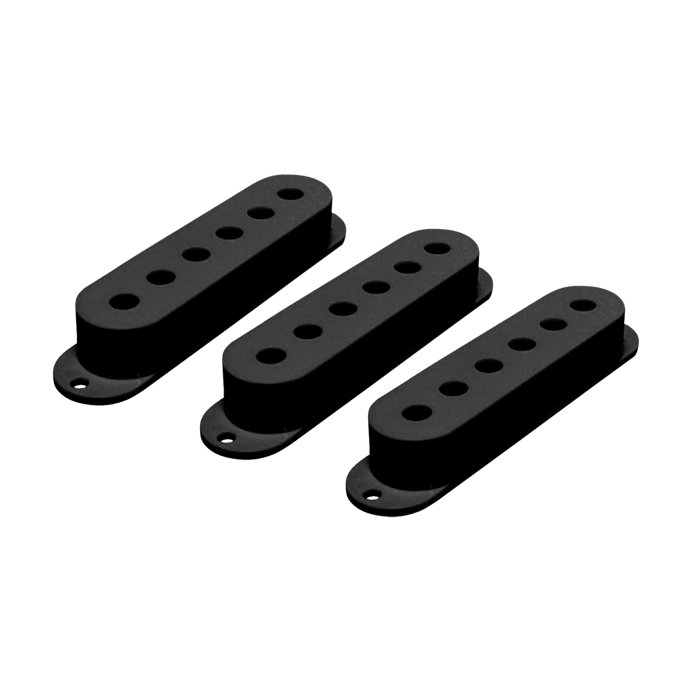【YJB PARTS】 ストラト用ピックアップカバーセット ブラック 【国内生産品】 【メール便送料無料】