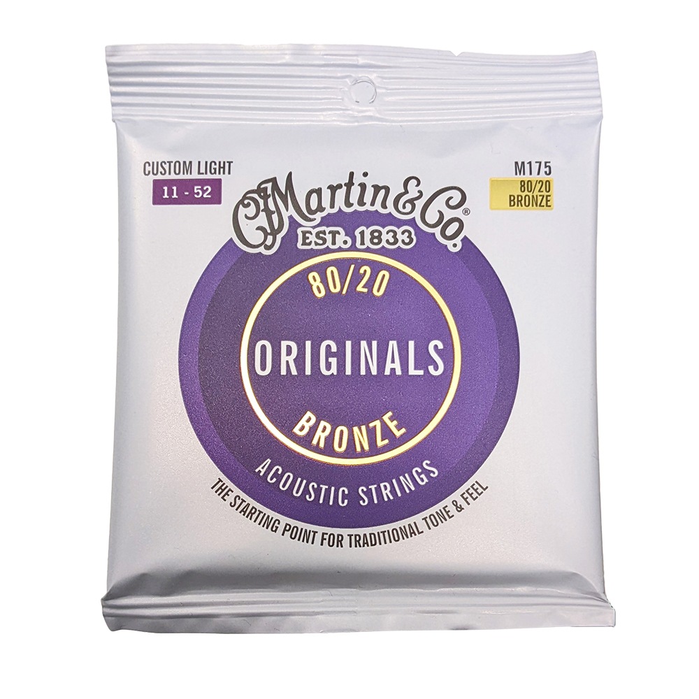 Martin アコギ弦 M175 ORIGINAL 80/20 Bronze Custom Light .011-.052 【メール便対応】