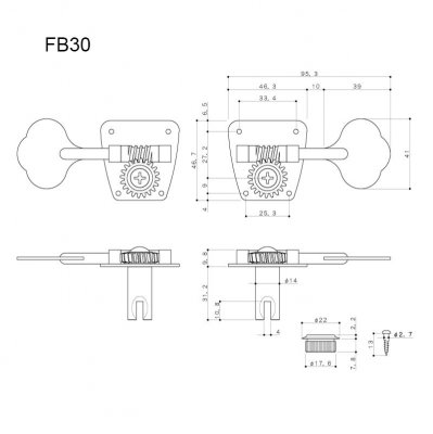 【ベース用定番モデル】 GOTOH FB30 RELIC (常時在庫品) 【レリックバージョン】 【宅配便A】