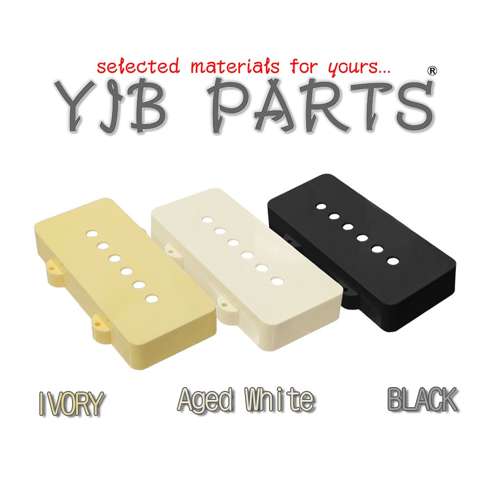【YJB PARTS】 JM ジャズマスター用ピックアップカバーセット エイジドホワイト 【メール便送料無料】
