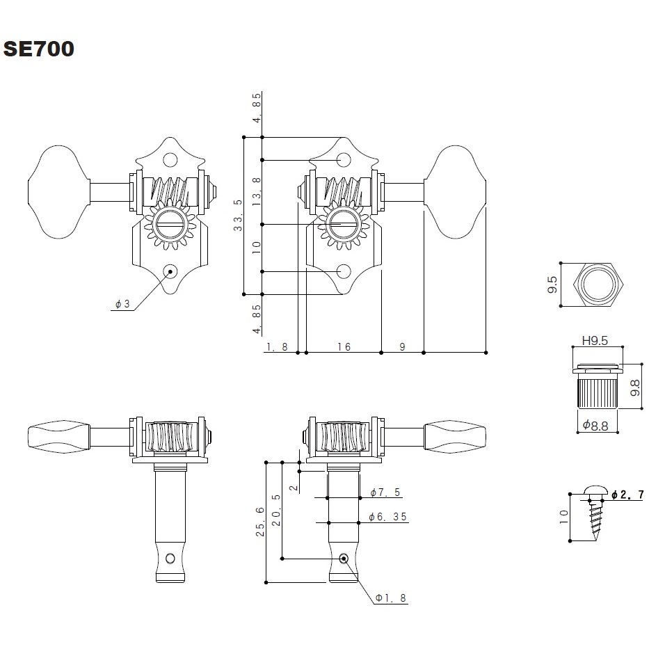 【取り寄せ】 GOTOH SE700-06M ニッケル/クローム/コスモブラック/ブラック/ゴールド 【ウェバリータイプ】 【宅配便A】