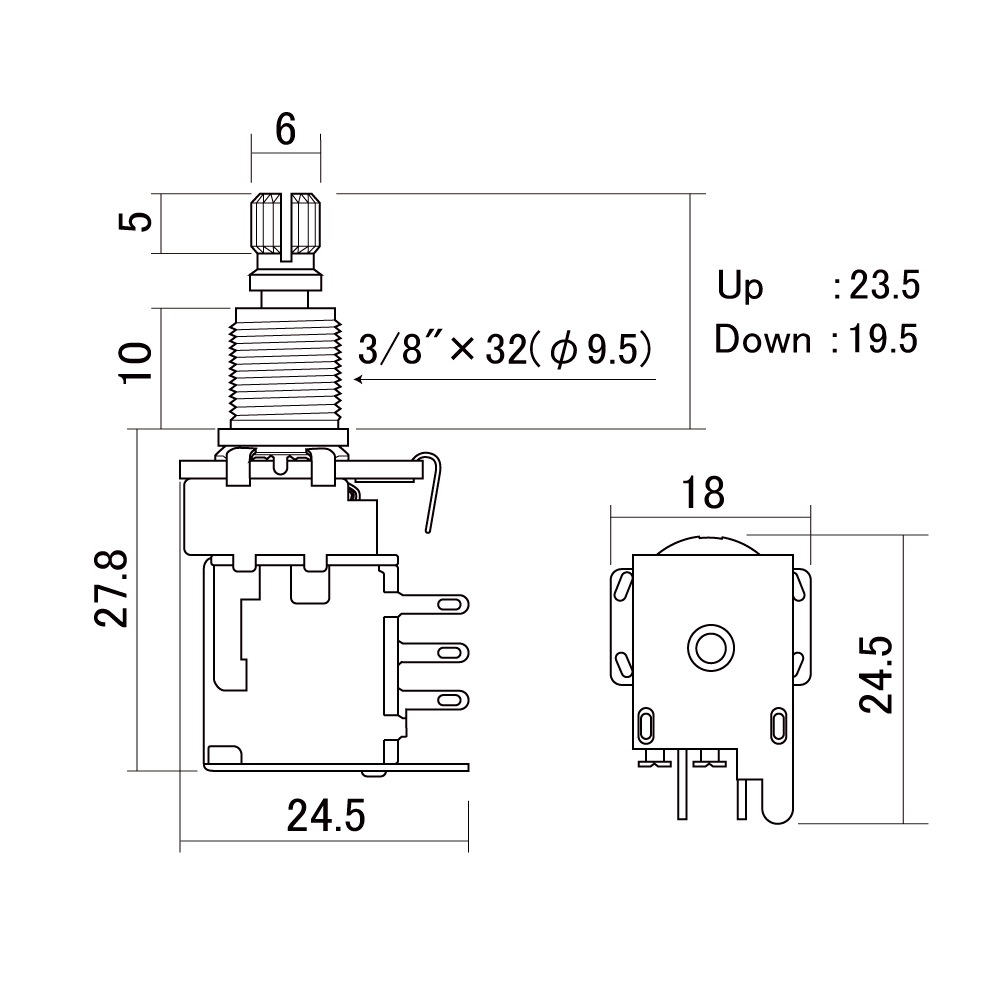 SCUD(スカッド) Aカーブ250K スイッチポット(プッシュプッシュ) インチ 【メール便対応】