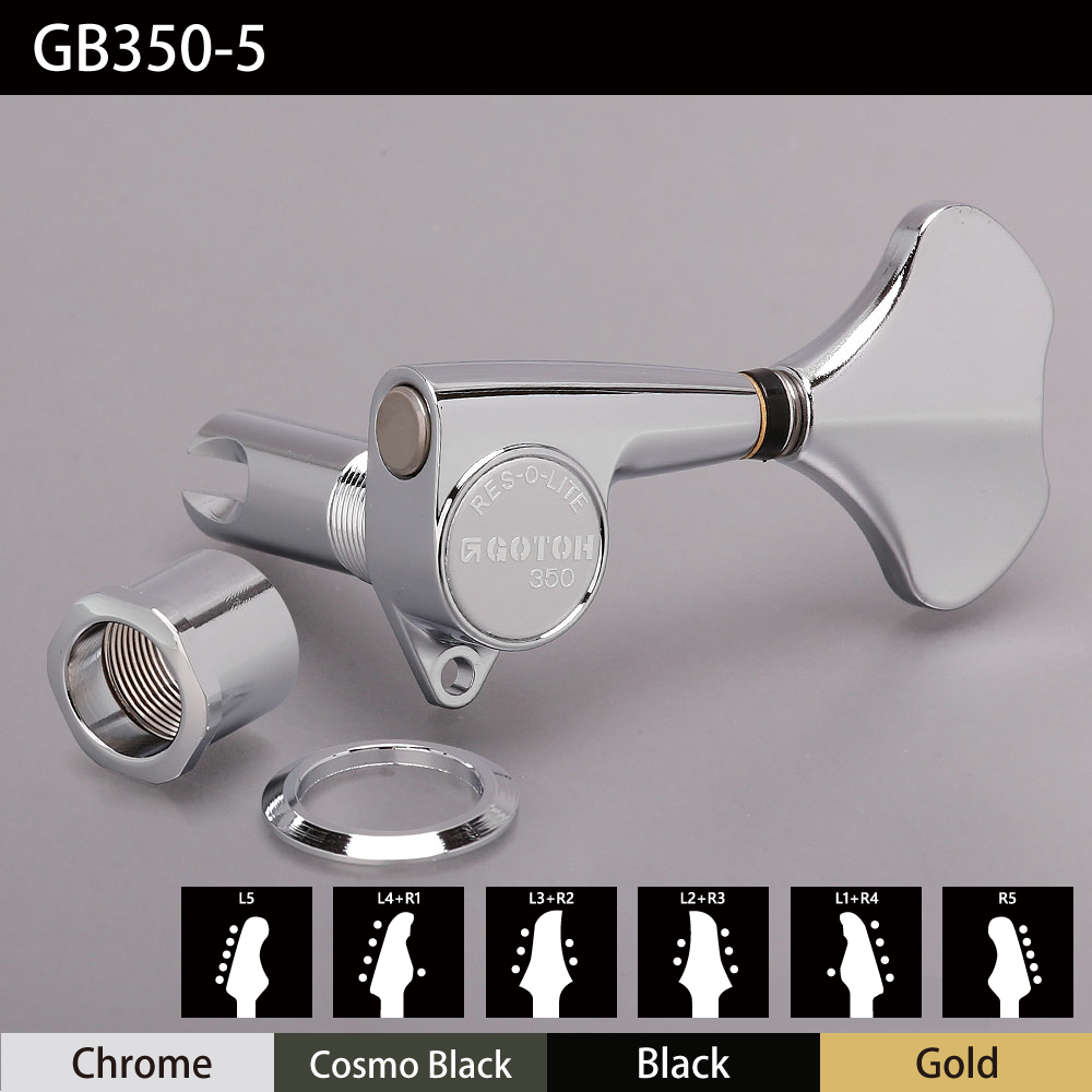 【取り寄せ】 GOTOH GB350-5 5弦用ロトマティックペグ超軽量モデル【配列・フィニッシュ選択可】 【宅配便A】