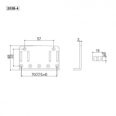 GOTOH 203B-4 Chrome(クローム) ベース用ブリッジ 【宅配便A】
