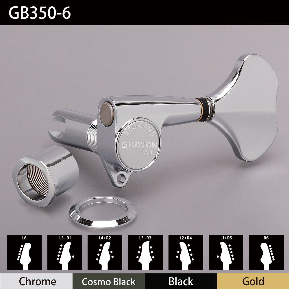【取り寄せ】 GOTOH GB350-6 6弦用ロトマティックペグ超軽量モデル【配列・フィニッシュ選択可】 【宅配便A】