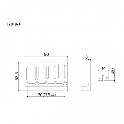 GOTOH 201B-4 Chrome(クローム) ベース用ブリッジ 【宅配便A】