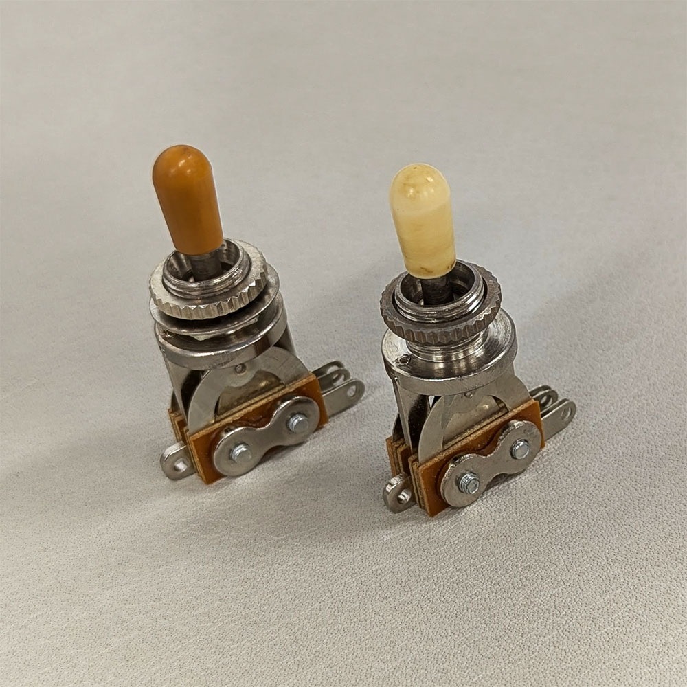 YJB PARTS トグルスイッチノブ レリックアイボリー インチ 【メール便対応】