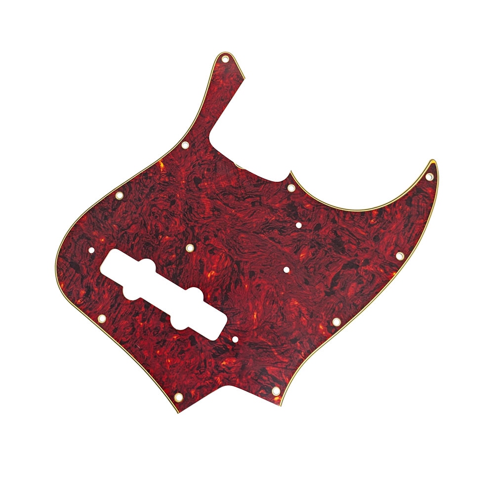 【YJB PARTS】 JB60's ジャズベース用ピックガード レリック赤べっ甲4P インチ 【宅配便A】