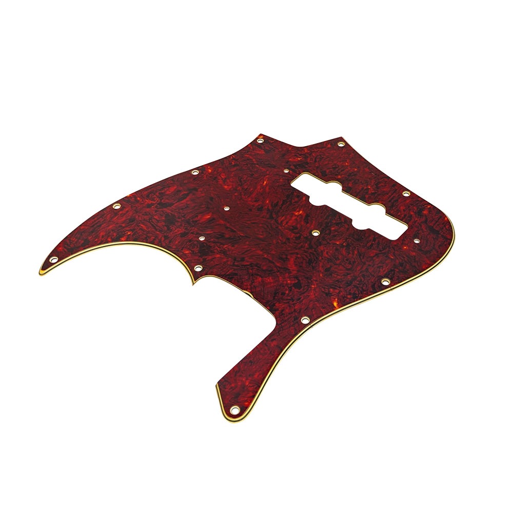 【YJB PARTS】 JB60's ジャズベース用ピックガード レリック赤べっ甲4P インチ 【宅配便A】